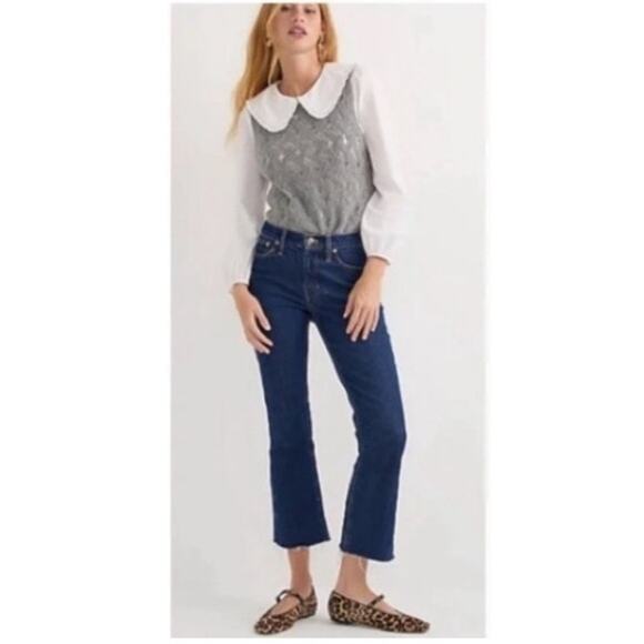 J. Crew 9" Demi Boot Crop Jean in Greenbrier Wash Size 28 - Picture 1 of 13